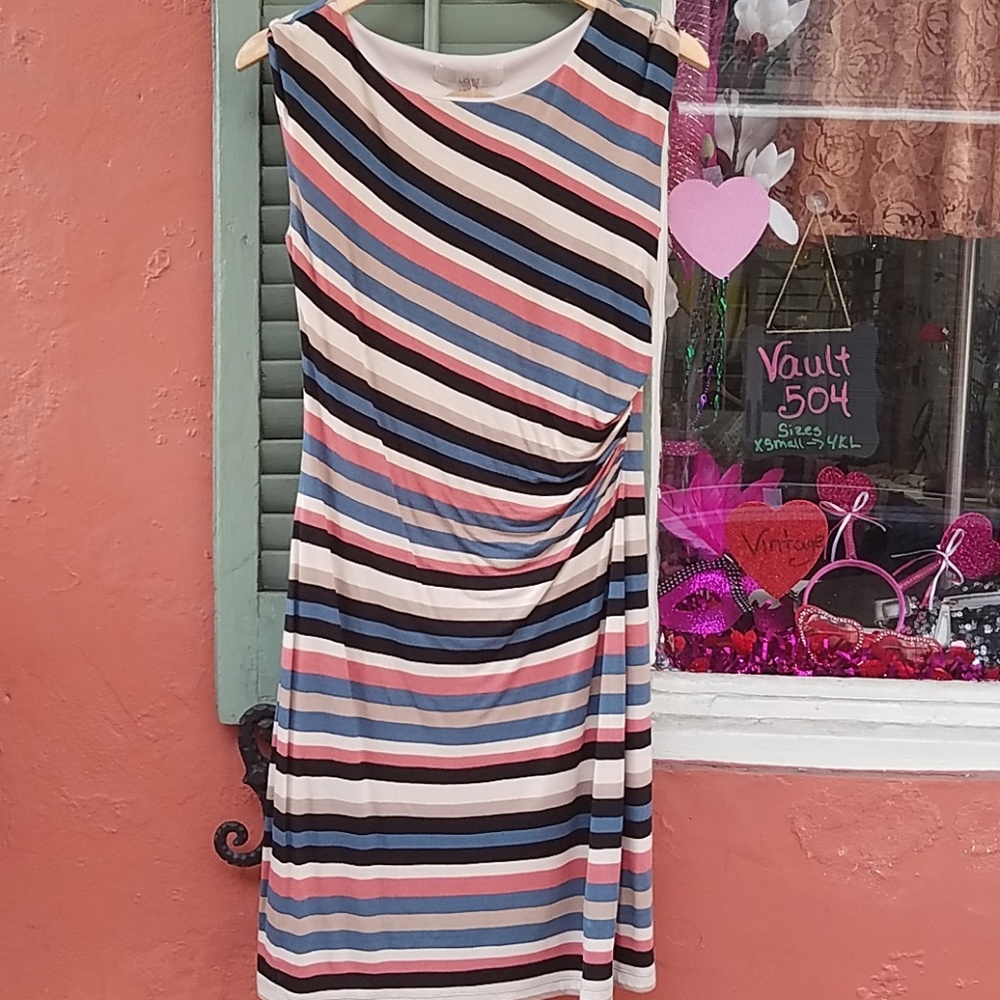 Loft knee high striped dress